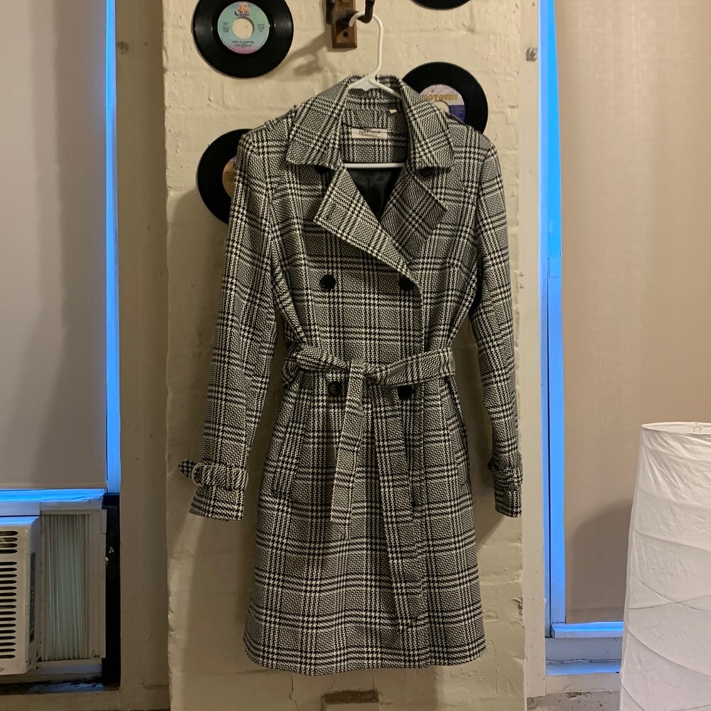 Black and White Peacoat